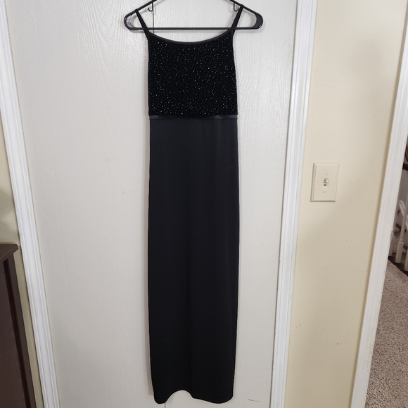 vtg BYER TOO wms empire waist maxi dress sz L blk fairy whimsgoth y2k - Picture 1 of 8